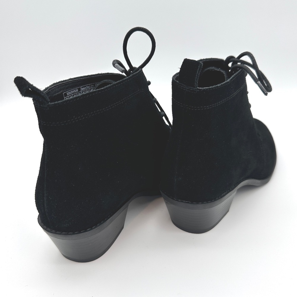 Vionic Andi Black Suede Lace Up Ankle Booties Women's Size 7.5 - Picture 3 of 12